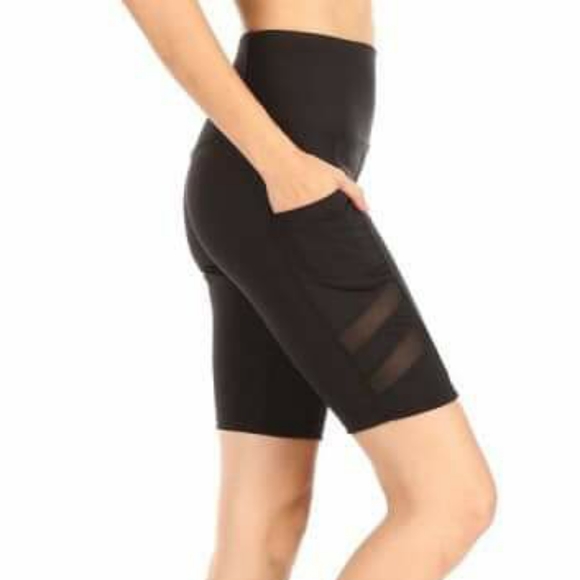 thick black biker shorts